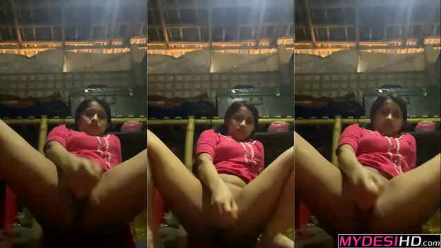 Desi Slutty Village Girl Self-Pleasures With Huge Cucumber